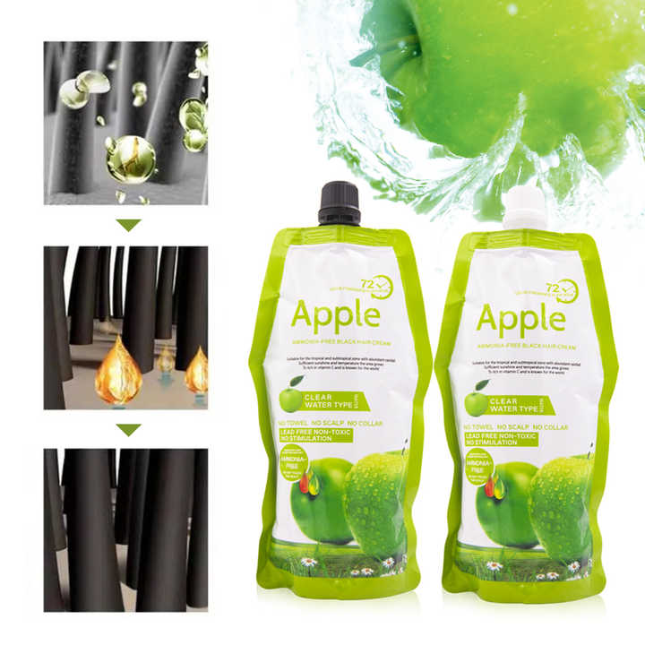 Ammonia Free Apple Fruit Magic Hair Dye Cream